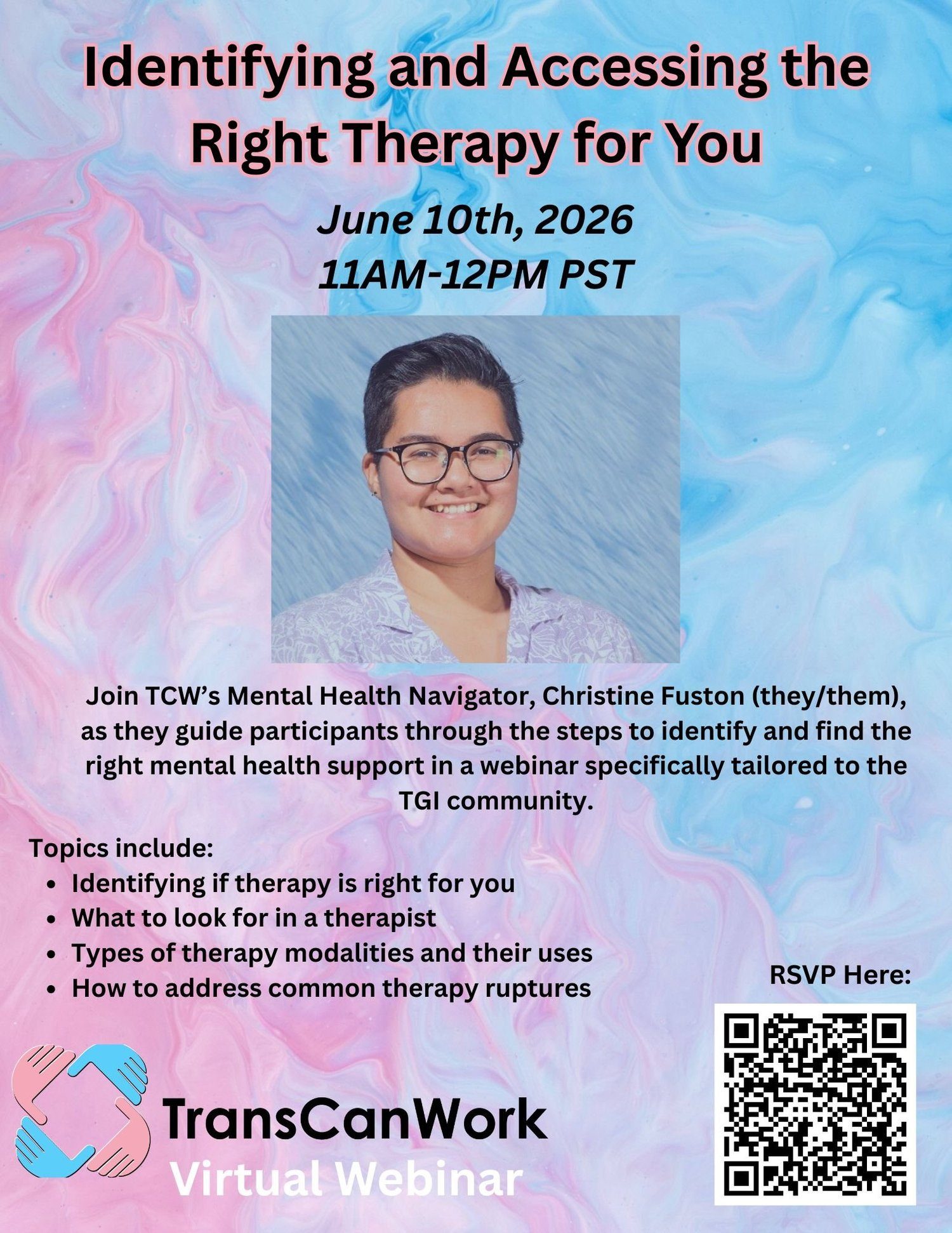Flyer for the April 15, 2026 Trans Can Work webinar